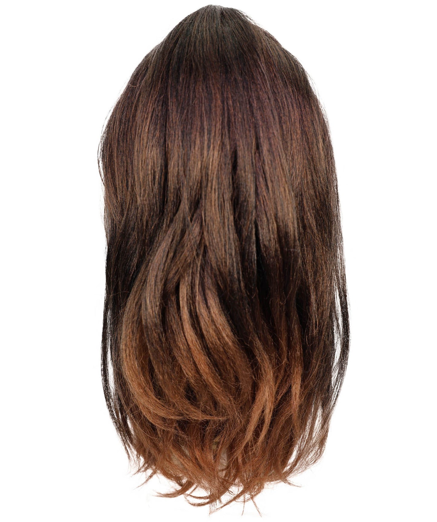 HPO Adult Men’s Pirate Warrior Inspired Long Brown Wig, Beard-Mustache set | Halloween and Cosplay Wig | Flame-retardant Synthetic Fiber