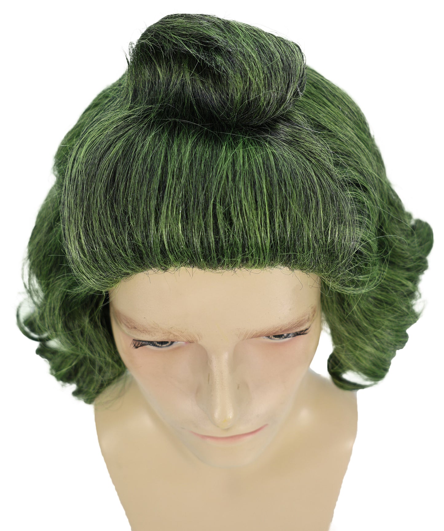 Oompa Loompa Factory Worker Wig – Green Curly Costume Wig for Adults & Kids – Chocolate Factory Worker Halloween Accessory – Willy-Inspired Character Wig for Cosplay & Dress-Up