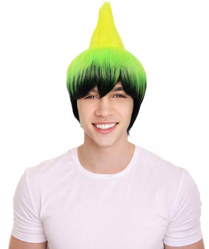 HPO Men Ao no Exorcist Amaimon Cosplay Multiple Wigs, Anime-Inspired Short Bob Style Wig, Breathable Capless Cap, Flame-retardant Synthetic Fiber