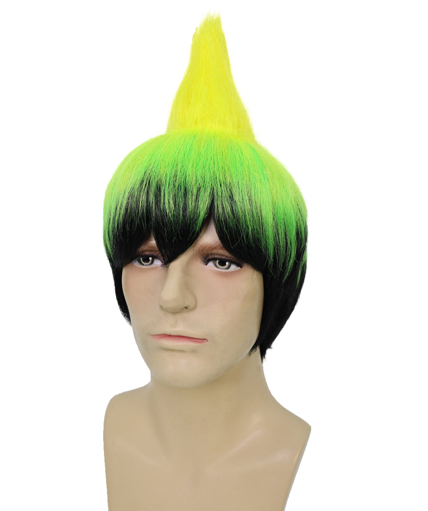 HPO Men Ao no Exorcist Amaimon Cosplay Multiple Wigs, Anime-Inspired Short Bob Style Wig, Breathable Capless Cap, Flame-retardant Synthetic Fiber
