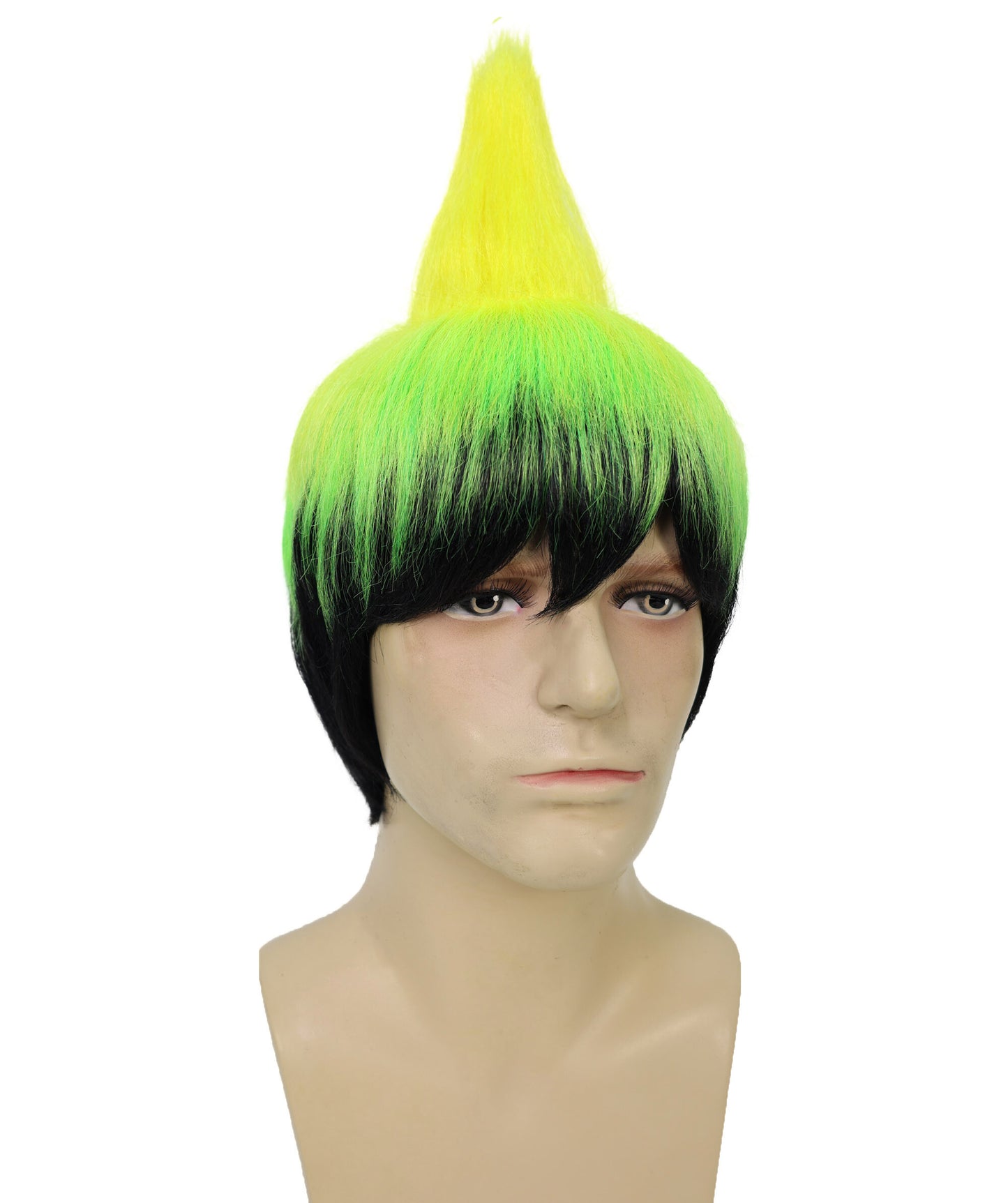 HPO Men Ao no Exorcist Amaimon Cosplay Multiple Wigs, Anime-Inspired Short Bob Style Wig, Breathable Capless Cap, Flame-retardant Synthetic Fiber