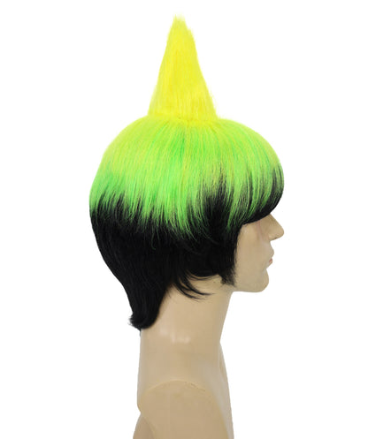 HPO Men Ao no Exorcist Amaimon Cosplay Multiple Wigs, Anime-Inspired Short Bob Style Wig, Breathable Capless Cap, Flame-retardant Synthetic Fiber