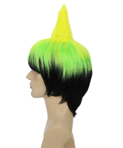 HPO Men Ao no Exorcist Amaimon Cosplay Multiple Wigs, Anime-Inspired Short Bob Style Wig, Breathable Capless Cap, Flame-retardant Synthetic Fiber