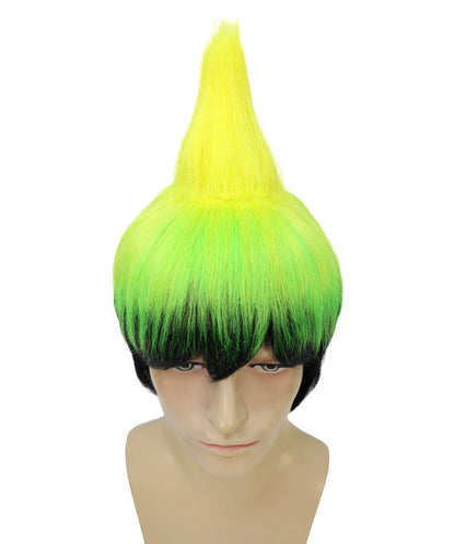 HPO Men Ao no Exorcist Amaimon Cosplay Multiple Wigs, Anime-Inspired Short Bob Style Wig, Breathable Capless Cap, Flame-retardant Synthetic Fiber