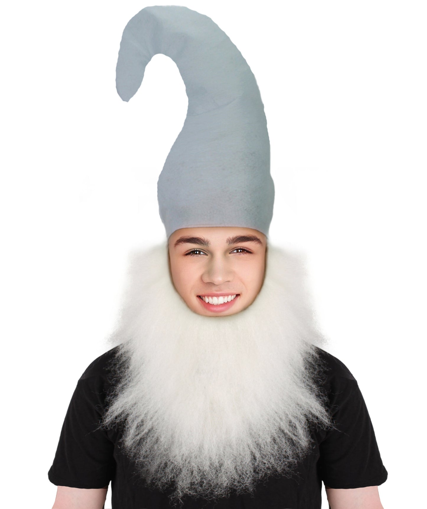 HPO Adult Men'S Cnome Beard Barbe De Gnome | Realistic Beard for Halloween Cosplay & Theater | Comfortable Fit for Adults | Perfect for Gnome Dwarf or Fantasy-Themed Looks