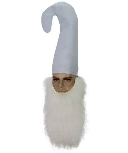 HPO Adult Men'S Cnome Beard Barbe De Gnome | Realistic Beard for Halloween Cosplay & Theater | Comfortable Fit for Adults | Perfect for Gnome Dwarf or Fantasy-Themed Looks