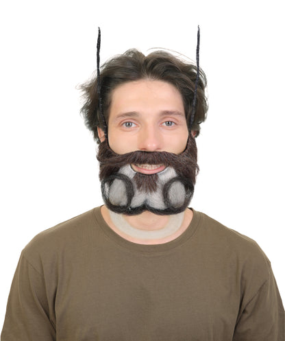 HPO Adult Men's Most Epic Beards & Mustaches – Realistic Halloween & Cosplay Accessory