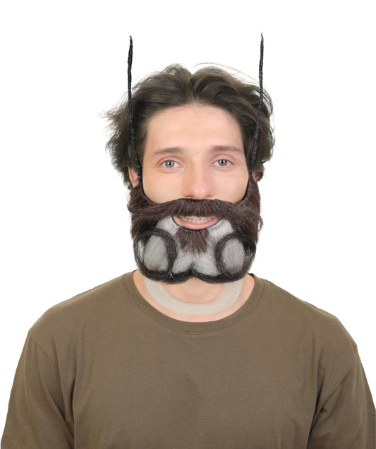 HPO Adult Men's Most Epic Beards & Mustaches – Realistic Halloween & Cosplay Accessory