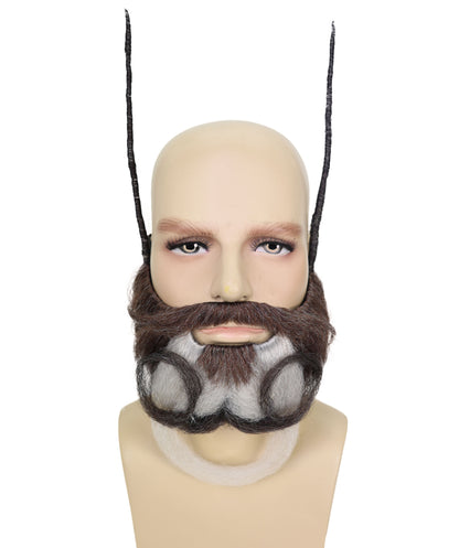 HPO Adult Men's Most Epic Beards & Mustaches – Realistic Halloween & Cosplay Accessory