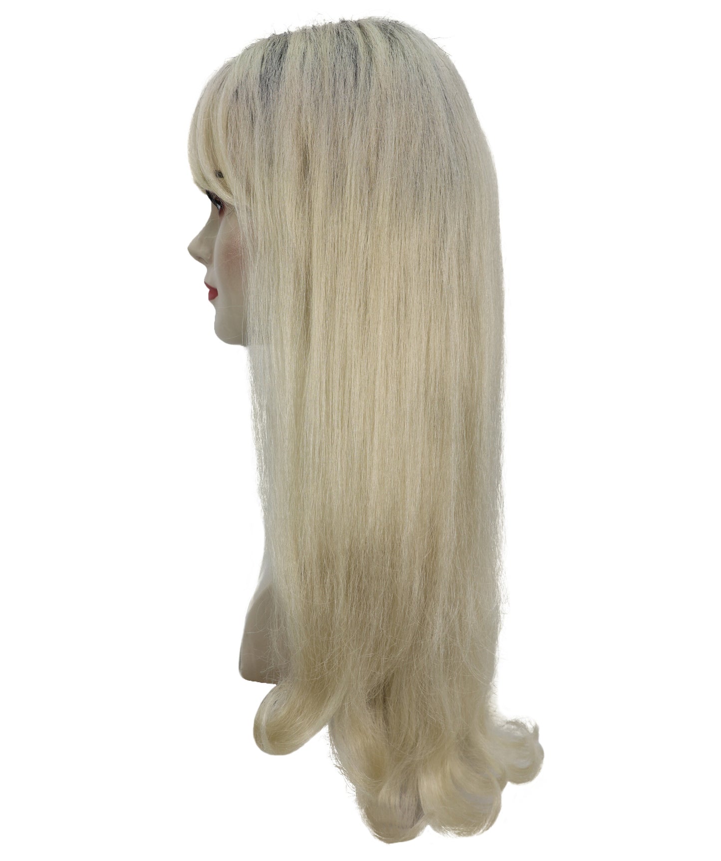 HPO Women Sabrina Carpenter-Inspired Platinum Blonde Wavy Wig for Glamorous Events, Flame-retardant Synthetic Fiber, Premium Breathable Capless Cap