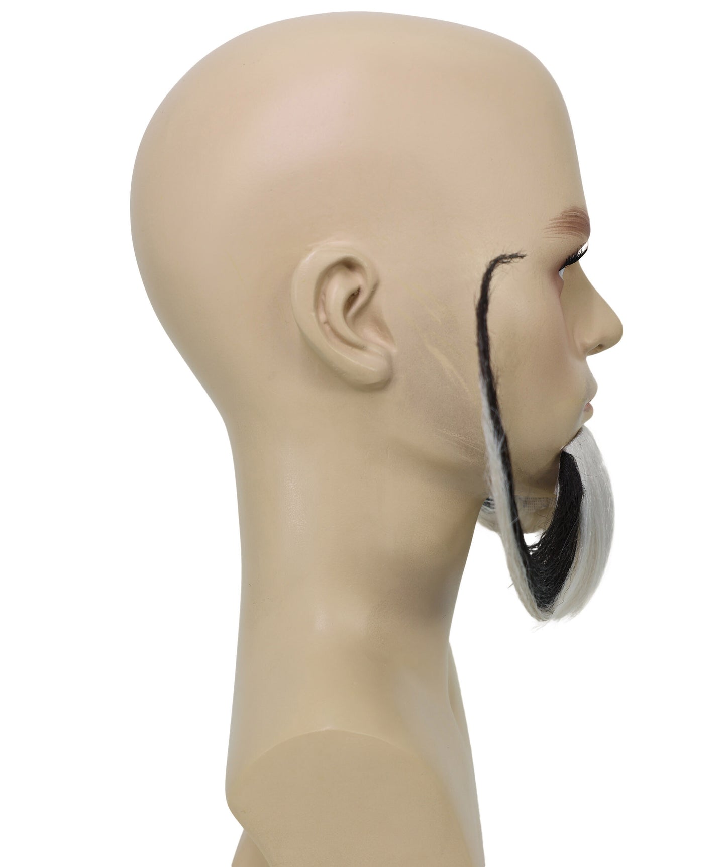HPO Adult Men’s Black and White Beard – Realistic Facial Hair for Cosplay & Halloween