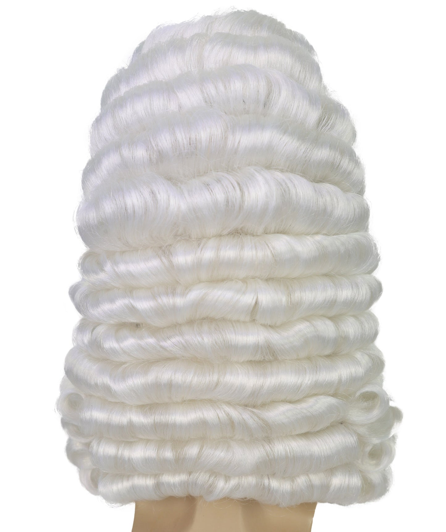 Male Wig Judge – White Wavy Wigs for Courtroom & Themed Events,Not Included sunglass, Premium Breathable Capless Cap with Flame Retardant Synthetic Fiber Hair
