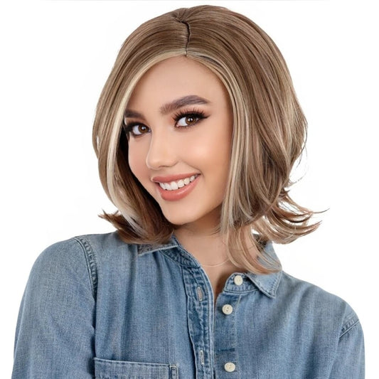 HPO Women 90's Short Layered – Straight Multiple Wig,  Adjustable Fit Lightweight Synthetic Fiber, Perfect for 90s-Them,Halloween Cosplay and Retro Events