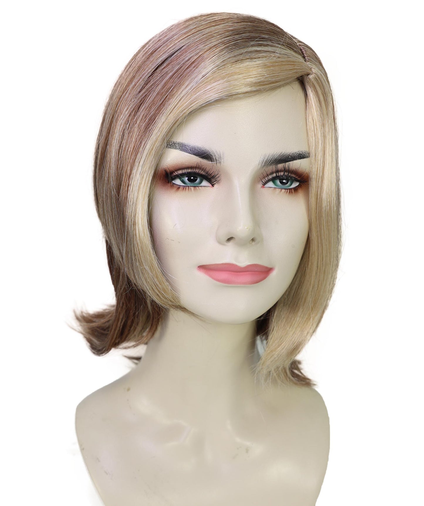 HPO Women 90's Short Layered – Straight Multiple Wig,  Adjustable Fit Lightweight Synthetic Fiber, Perfect for 90s-Them,Halloween Cosplay and Retro Events