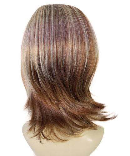 HPO Women 90's Short Layered – Straight Multiple Wig,  Adjustable Fit Lightweight Synthetic Fiber, Perfect for 90s-Them,Halloween Cosplay and Retro Events