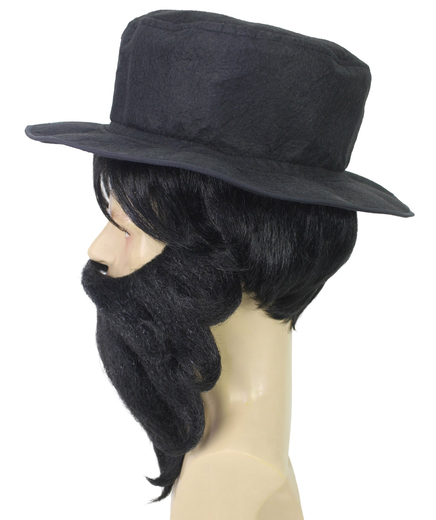 HPO  Men Twisted Circus Scoundrel Black Head Beard & Moustache – Perfect Costume Accessory, Halloween and Themed Events
