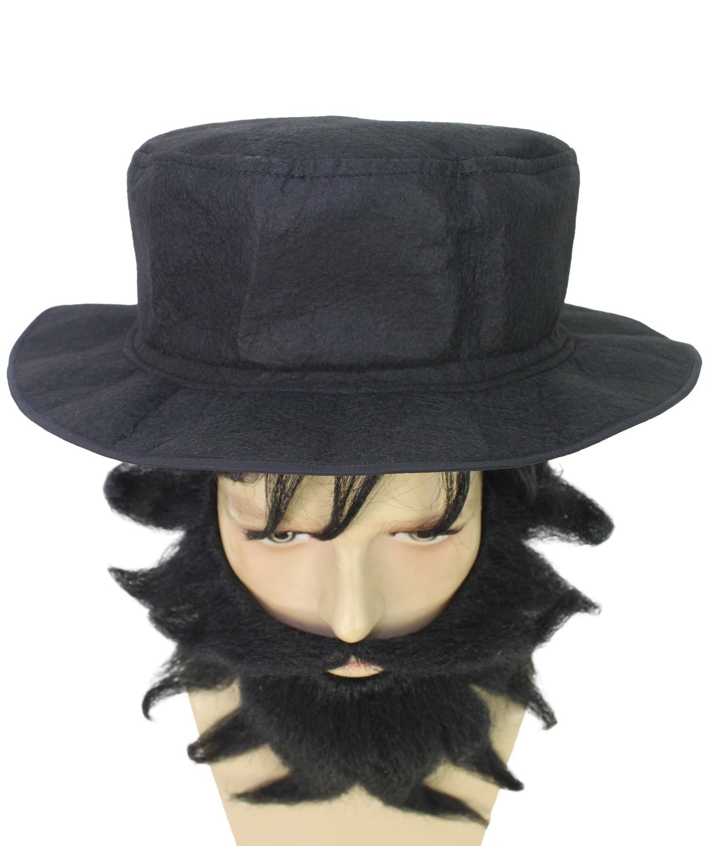 HPO  Men Twisted Circus Scoundrel Black Head Beard & Moustache – Perfect Costume Accessory, Halloween and Themed Events