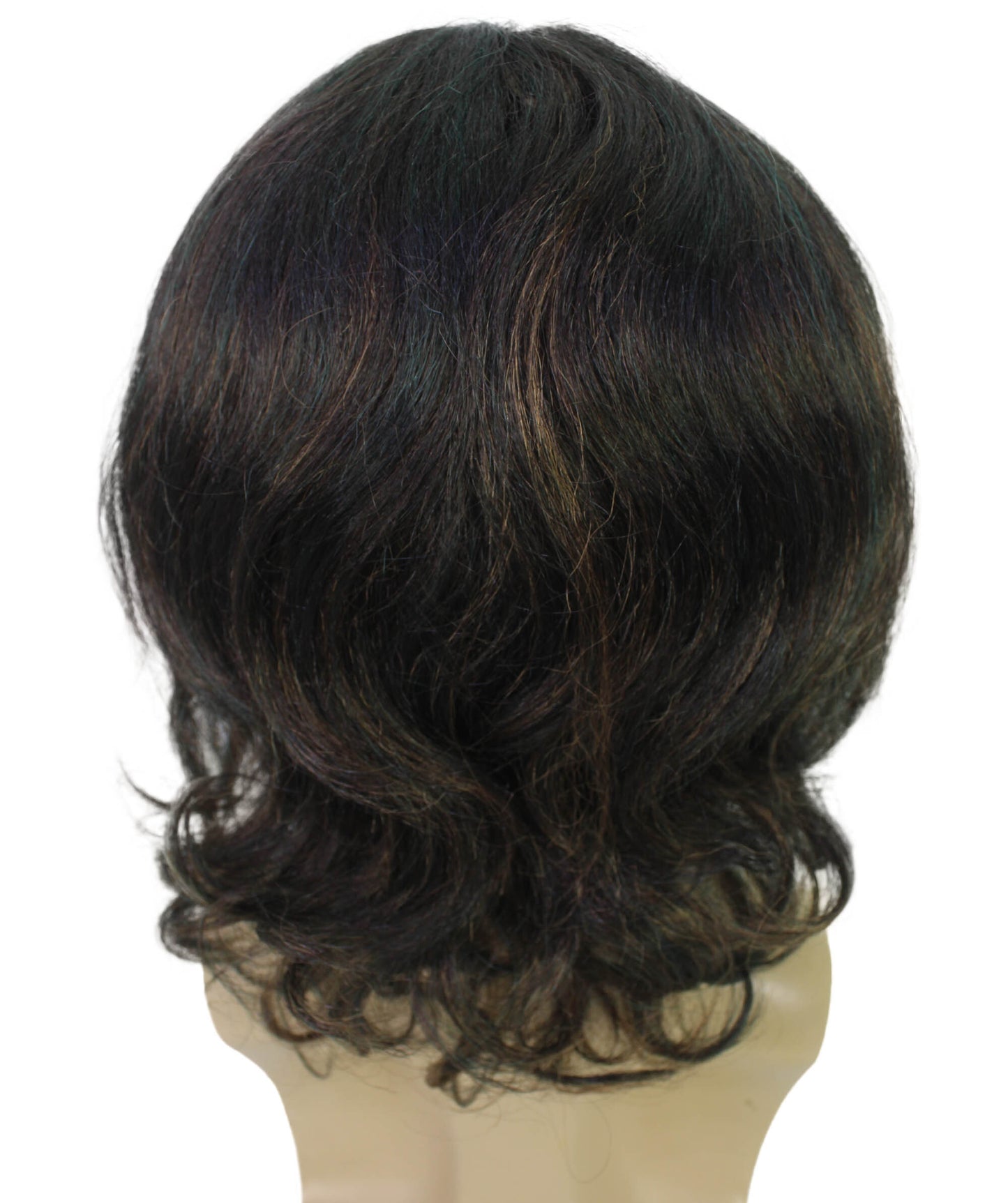 HPO Men's Singer-Inspired Wavy Medium Brown | Halloween and Party Wig | Flame-retardant Synthetic Fiber