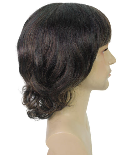 HPO Men's Singer-Inspired Wavy Medium Brown | Halloween and Party Wig | Flame-retardant Synthetic Fiber