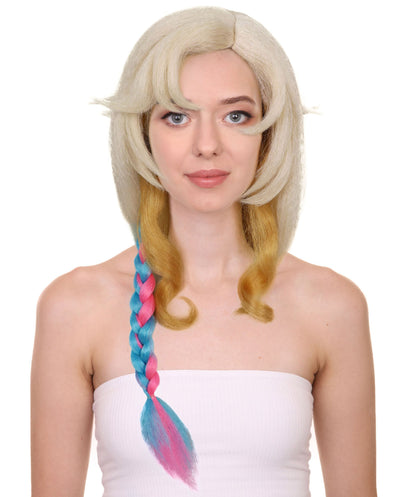 HPO Adult Women's Genshin Impact Xilonen Natlan Multiple Wig | 60cm Long Mixed Color Synthetic Wig Adjustable Cap for Secure Fit | Perfect for  Parties Halloween