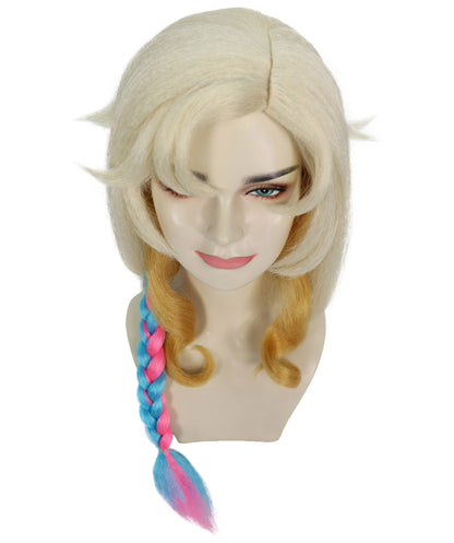 HPO Adult Women's Genshin Impact Xilonen Natlan Multiple Wig | 60cm Long Mixed Color Synthetic Wig Adjustable Cap for Secure Fit | Perfect for  Parties Halloween