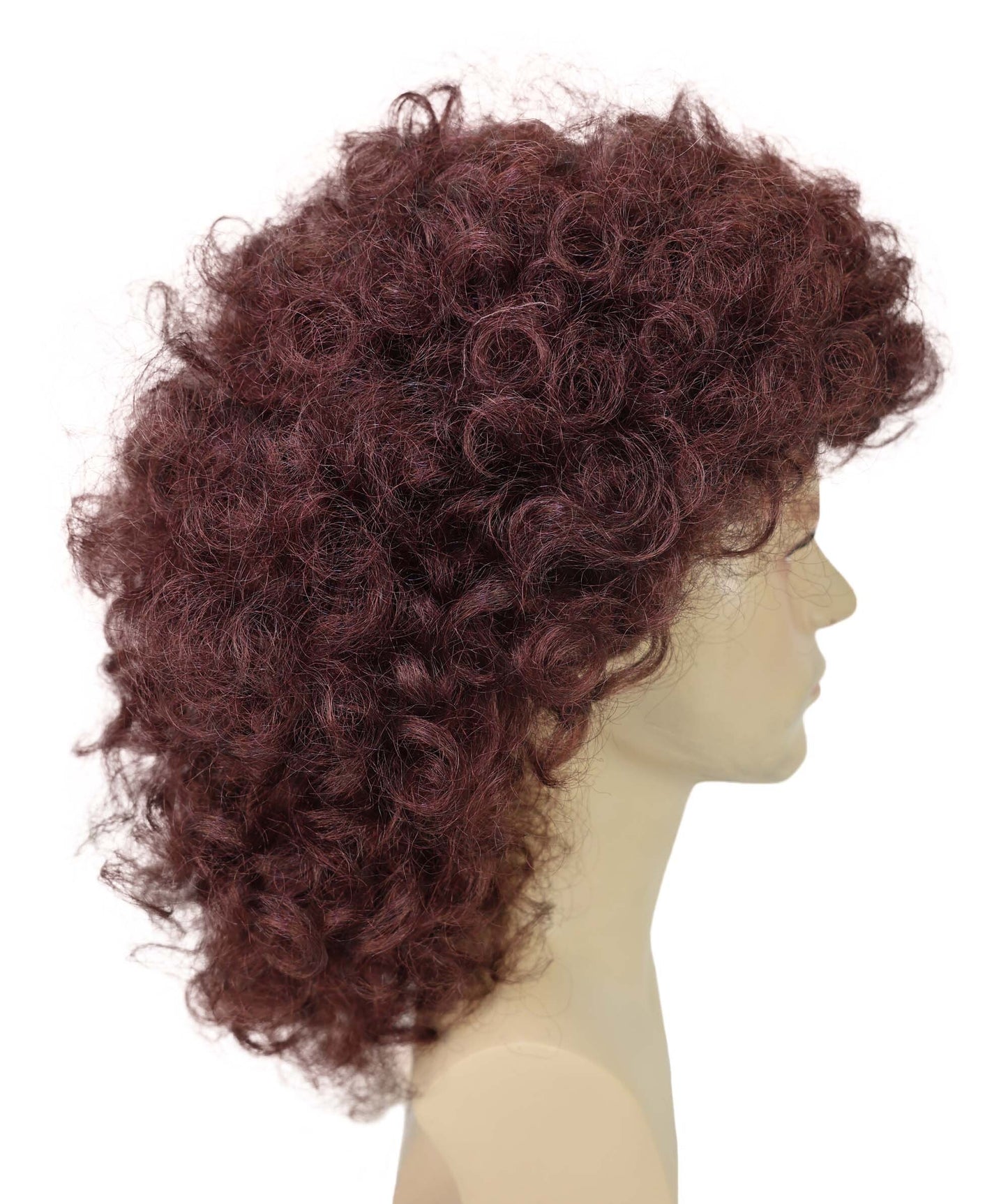 HPO Men’s May Queen Guitar Hero Dark Brown Afro Wig | Halloween and Cosplay Wig | Flame-retardant Synthetic Fiber