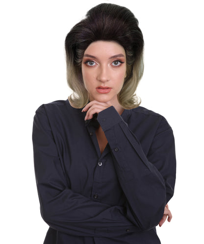 HPO Adult Women’s Celine Shoulder-Length Multople Short Wig  | Halloween and Cosplay Wig | Flame-retardant Synthetic Fiber