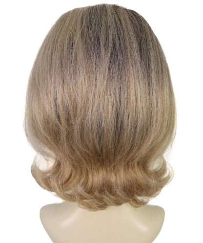 HPO Adult Women’s Celine Shoulder-Length Multople Short Wig  | Halloween and Cosplay Wig | Flame-retardant Synthetic Fiber