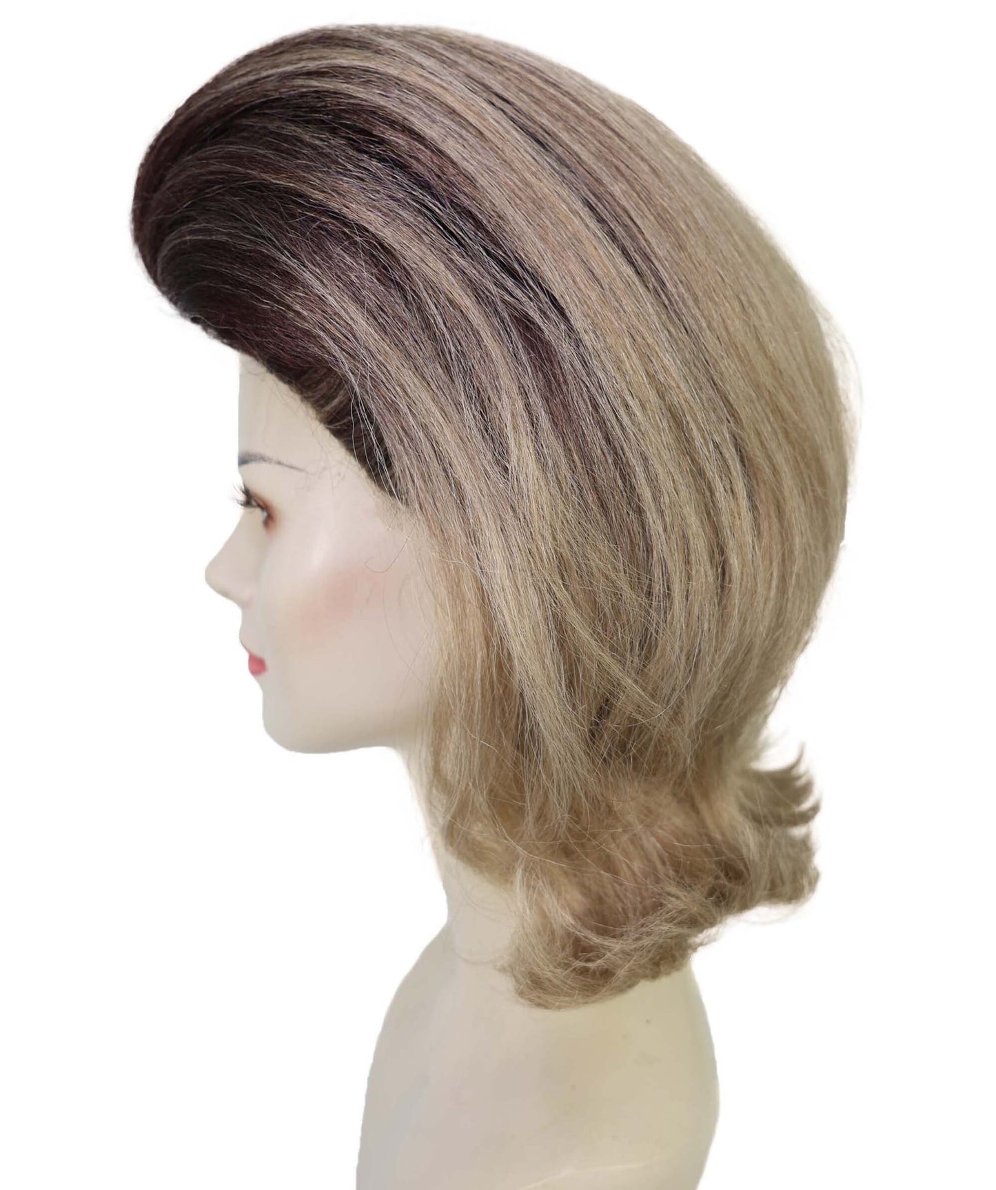 HPO Adult Women’s Celine Shoulder-Length Multople Short Wig  | Halloween and Cosplay Wig | Flame-retardant Synthetic Fiber