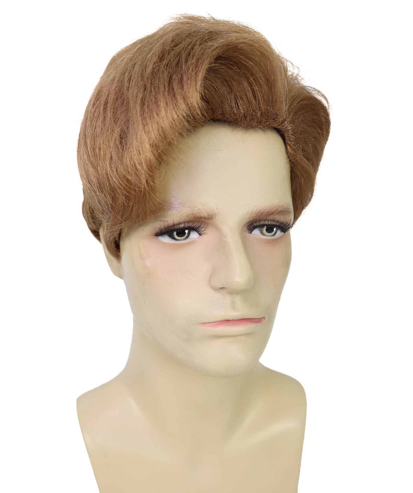 HPO Men’s Musician 9-Inch Short Straight Brown ELTON Wig | Halloween and Cosplay Wig | Flame-retardant Synthetic Fiber