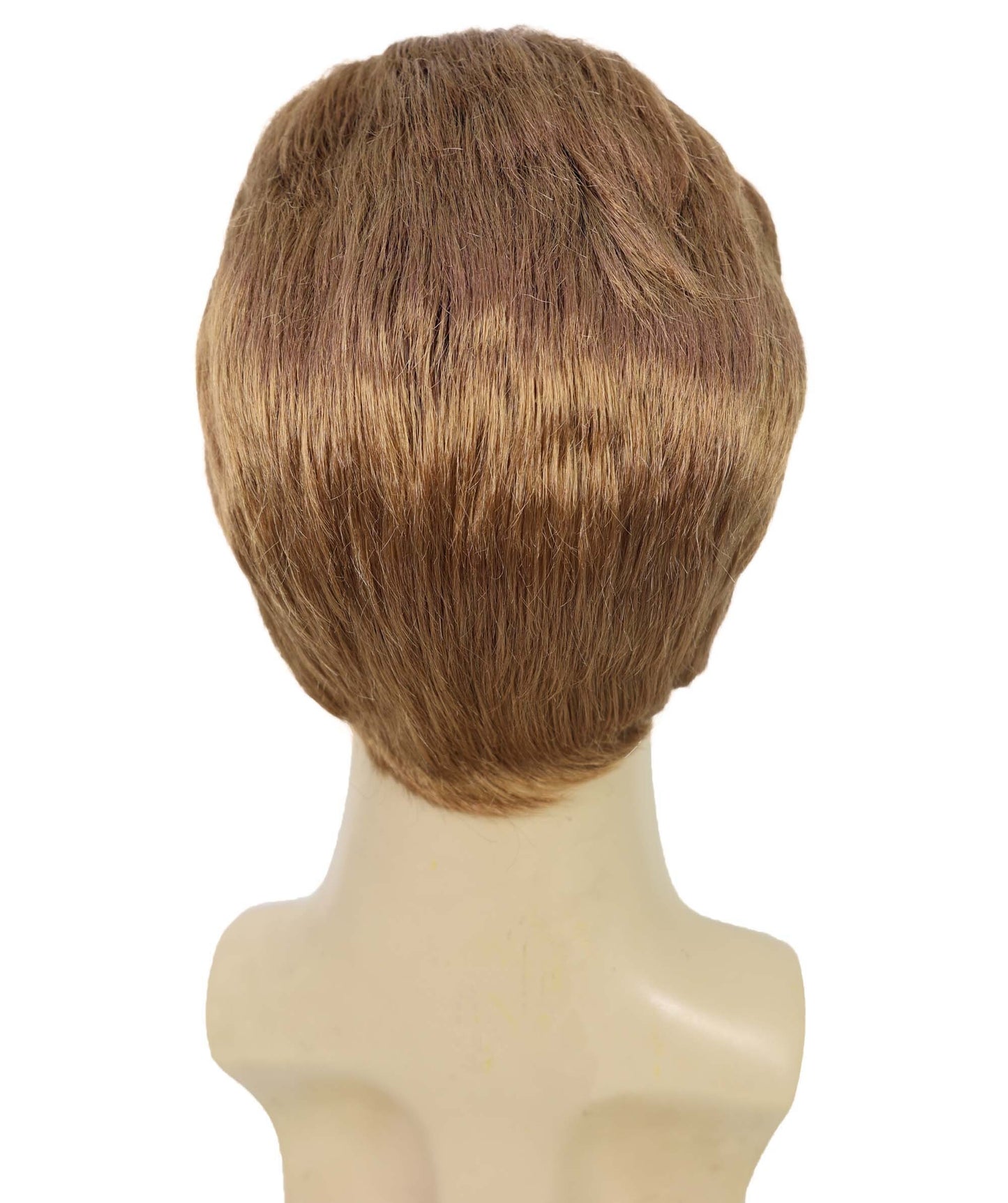HPO Men’s Musician 9-Inch Short Straight Brown ELTON Wig | Halloween and Cosplay Wig | Flame-retardant Synthetic Fiber
