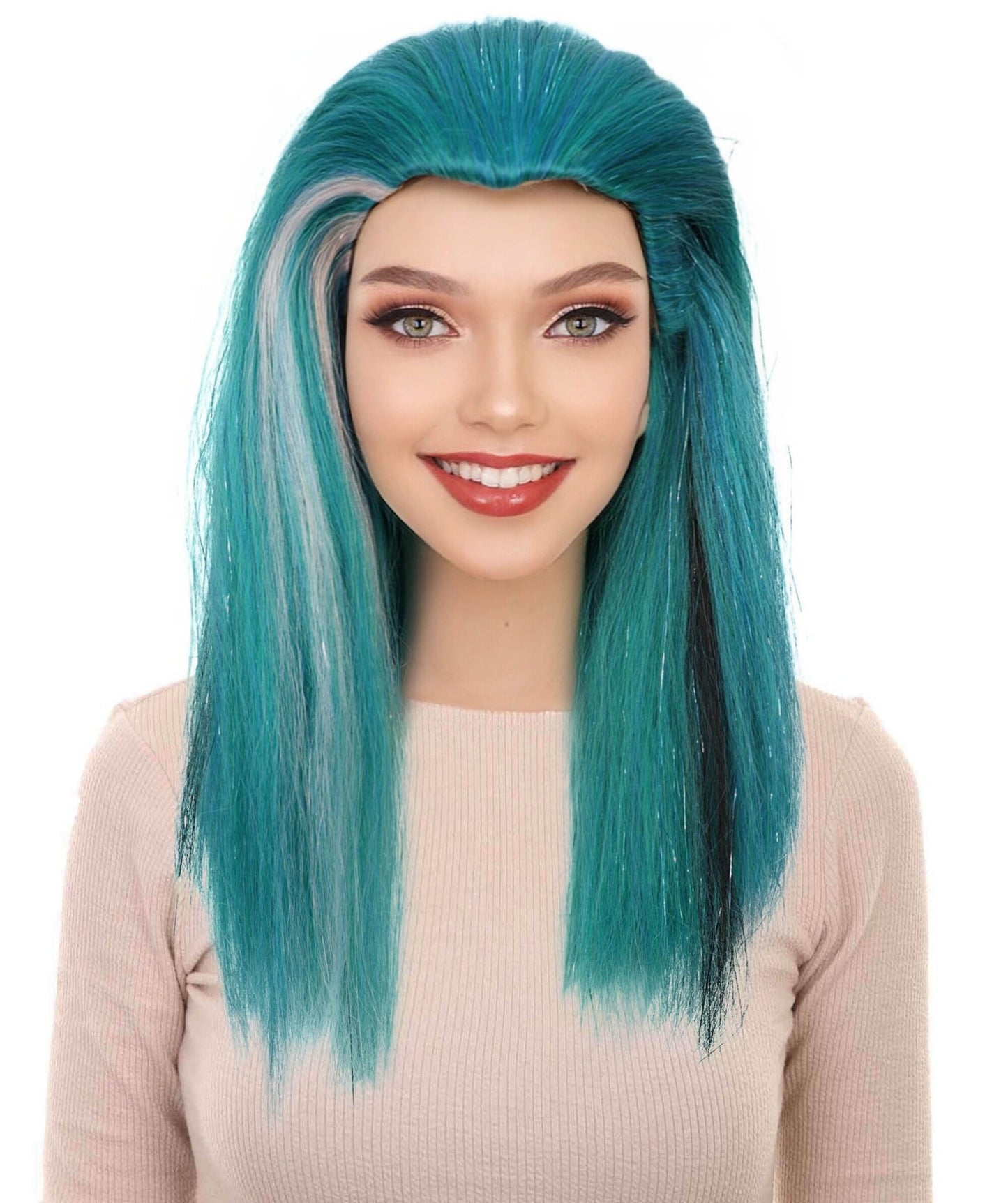 Multicolor Long Straight Egyptian-style doll Wig