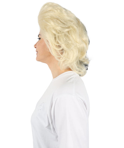 HPO Women's Evil Madame Wig - Dark Dramatic and Perfect for Halloween & Cosplay, Flame-retardant Synthetic Fiber