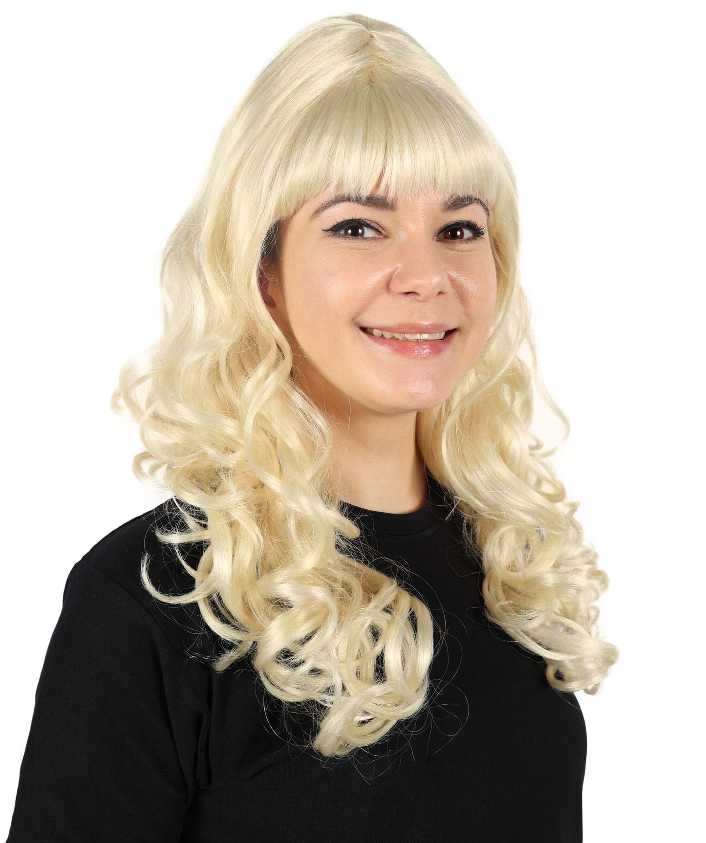 HPO Women Beehive Beauty Blonde Wavy Wig - Iconic Retro High Volume Hair for Themed Parties,Flame-retardant Synthetic Fiber