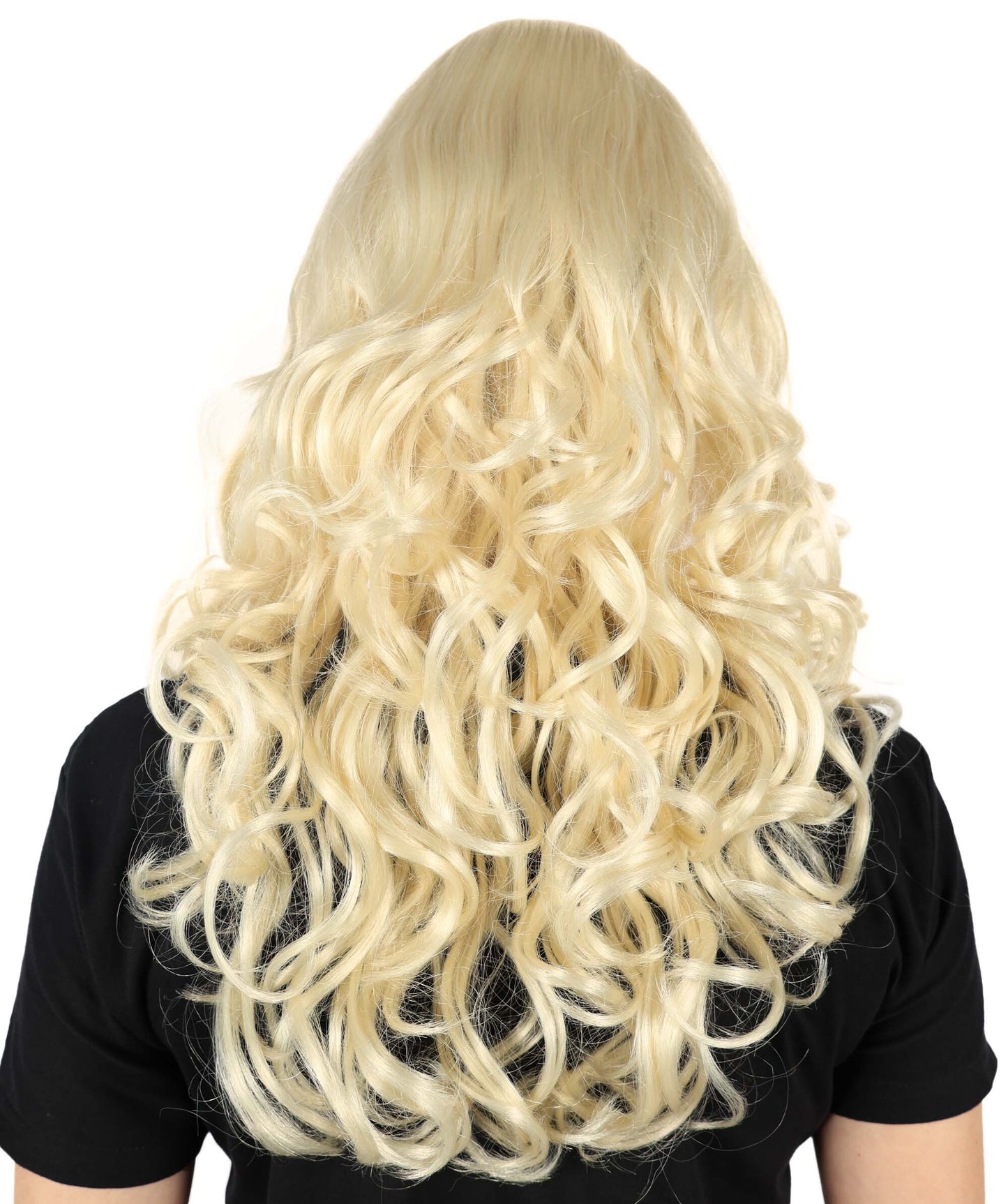 HPO Women Beehive Beauty Blonde Wavy Wig - Iconic Retro High Volume Hair for Themed Parties,Flame-retardant Synthetic Fiber