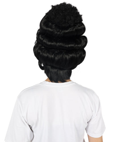 HPO Adult Women Pin Up Frankie Black and White Wig – Retro Rockabilly Chic for Vintage Inspired Looks, Flame-retardant Synthetic Fiber