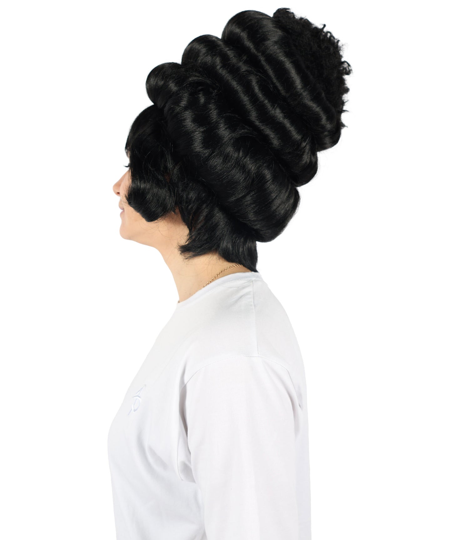 HPO Adult Women Pin Up Frankie Black and White Wig – Retro Rockabilly Chic for Vintage Inspired Looks, Flame-retardant Synthetic Fiber