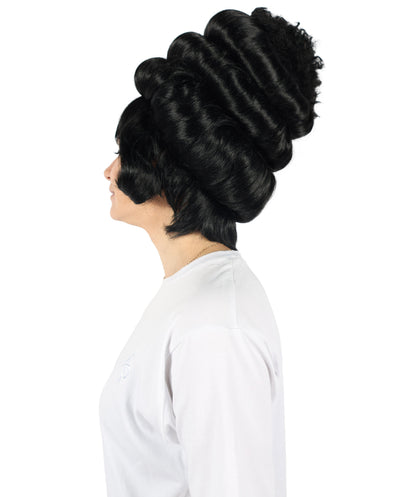 HPO Adult Women Pin Up Frankie Black and White Wig – Retro Rockabilly Chic for Vintage Inspired Looks, Flame-retardant Synthetic Fiber