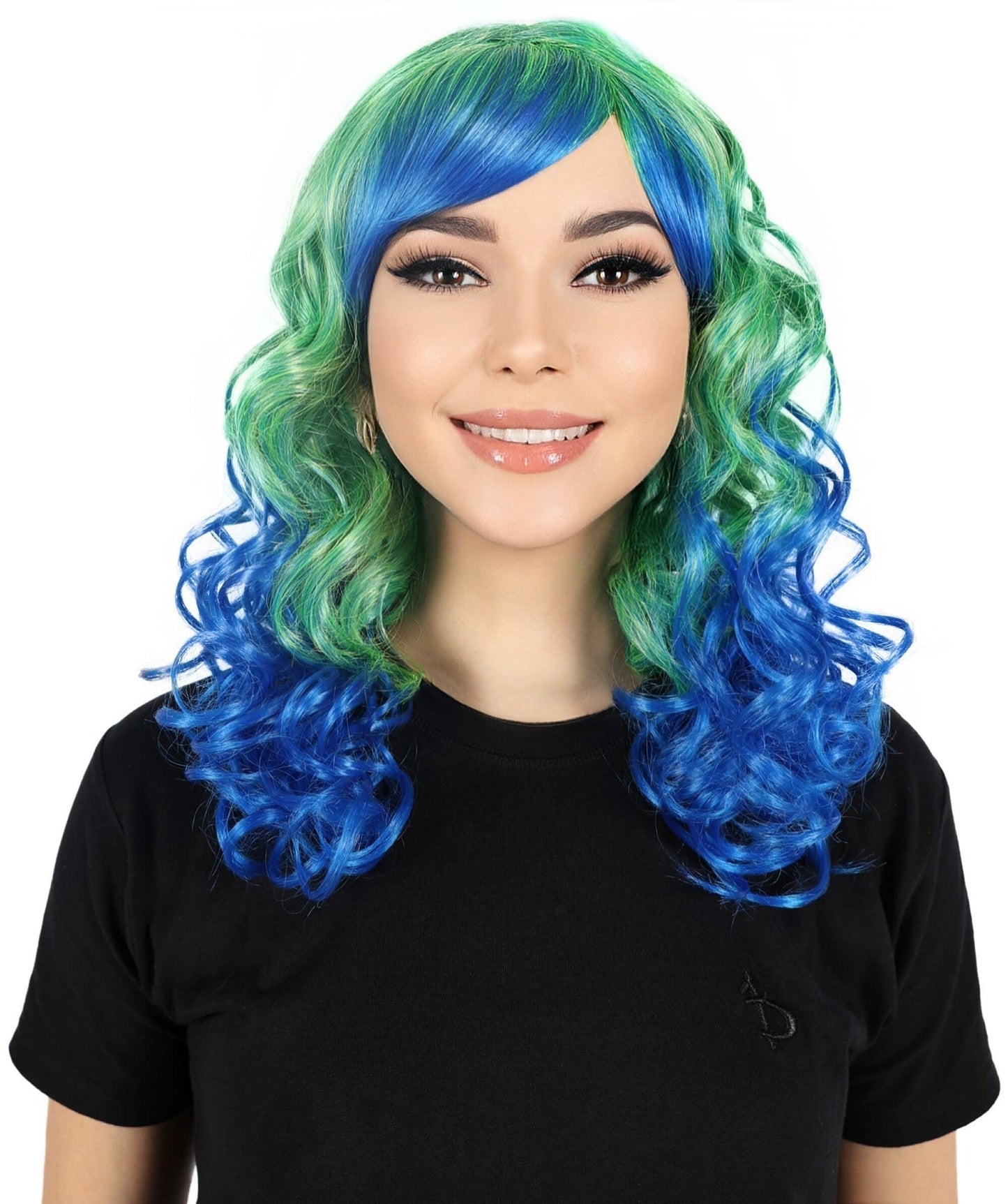 HPO Women Divatastic Multiple Wig – Glamorous Long Curly Hair for Stunning, Bold Looks, Flame-retardant Synthetic Fiber