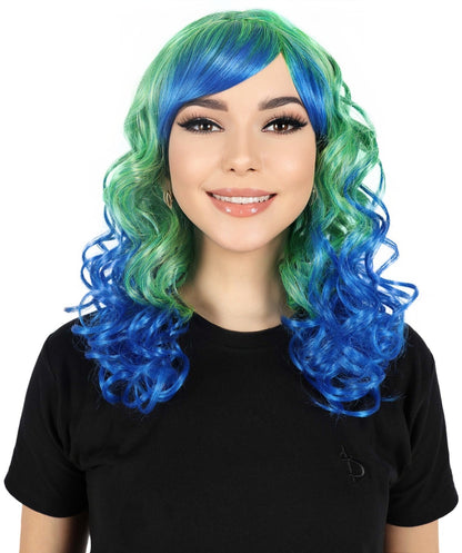 HPO Women Divatastic Multiple Wig – Glamorous Long Curly Hair for Stunning, Bold Looks, Flame-retardant Synthetic Fiber