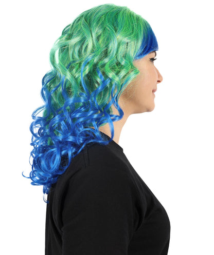 HPO Women Divatastic Multiple Wig – Glamorous Long Curly Hair for Stunning, Bold Looks, Flame-retardant Synthetic Fiber
