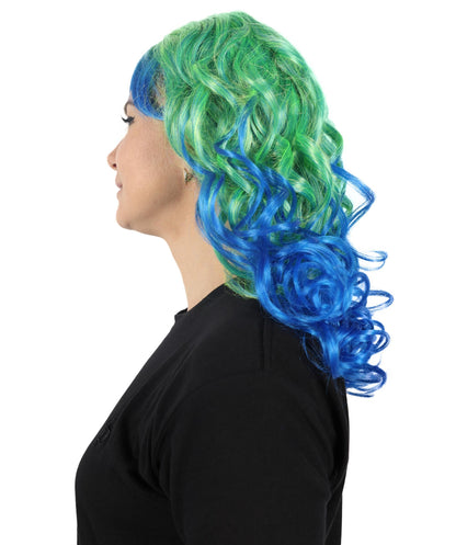 HPO Women Divatastic Multiple Wig – Glamorous Long Curly Hair for Stunning, Bold Looks, Flame-retardant Synthetic Fiber