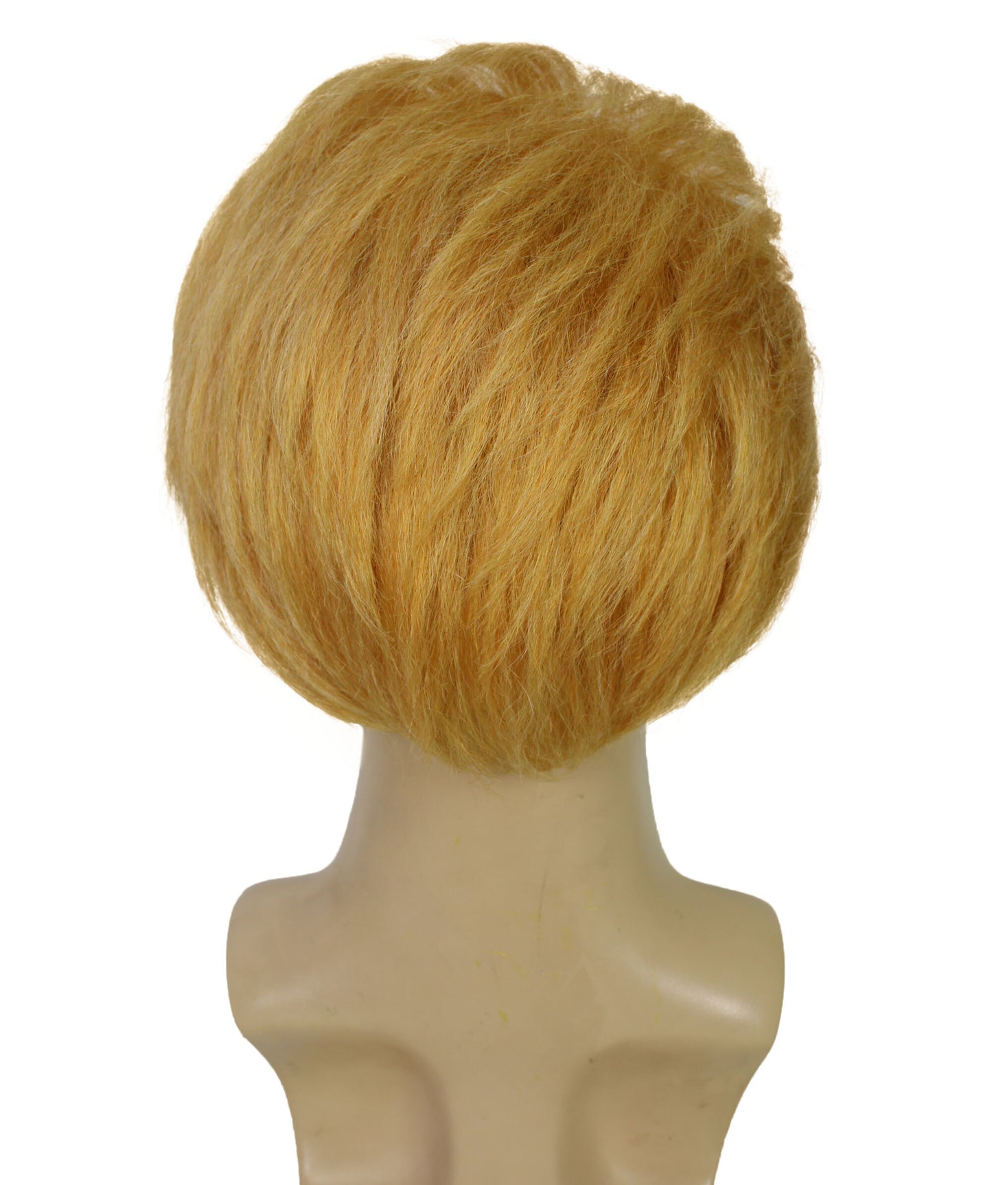 HPO  Fuzzy Blonde Hair and Red Trump Hat with Wig | Halloween and Cosplay Wig | Flame-retardant Synthetic Fiber