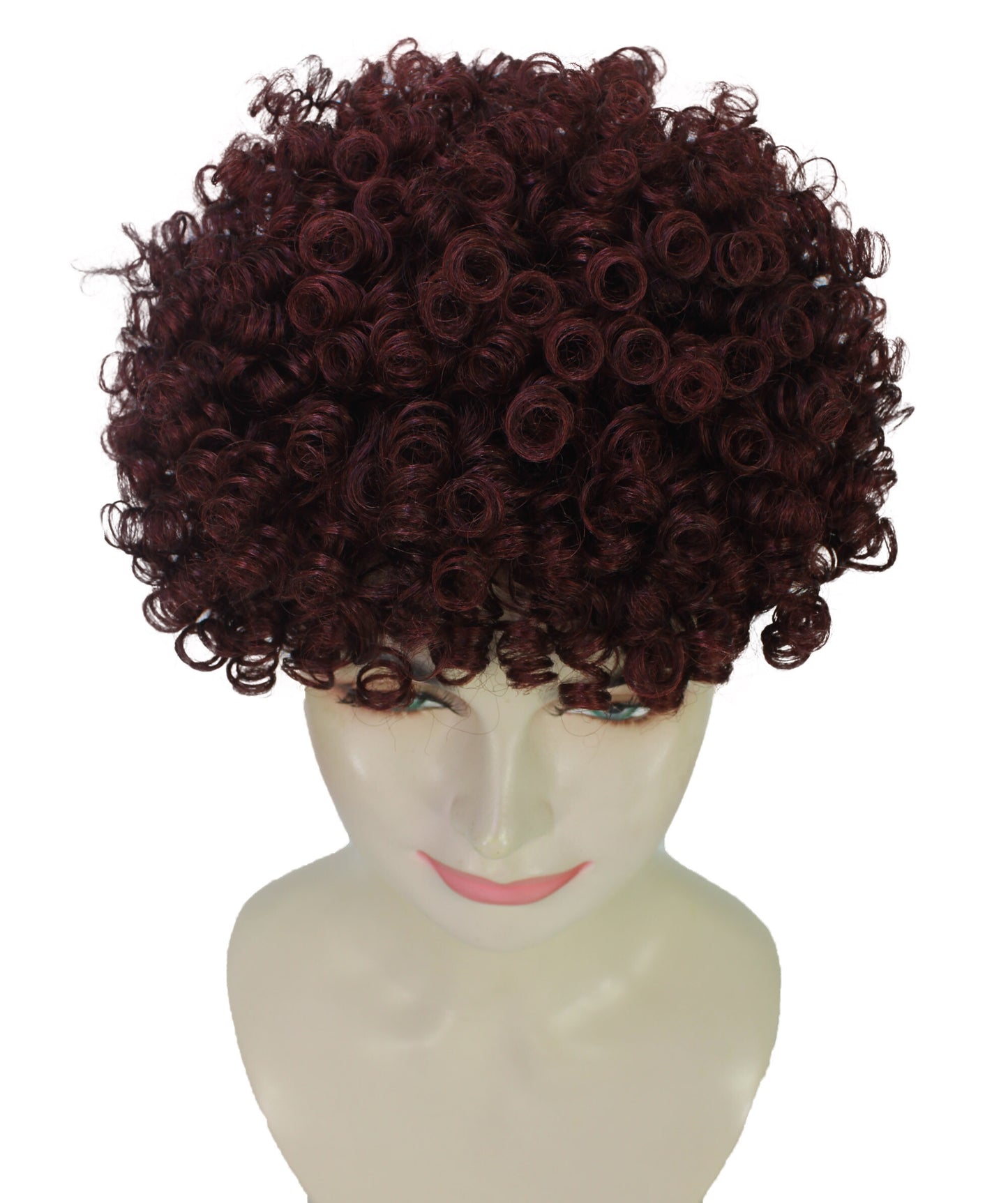 Women's Yours Zala Hand-Braided Wig Trendy Updo Wig with Double French Braids and Natural Curly Top | Runway Shades of Black and Dark Wine | Synthetic Fiber | Breathable Capless Fit