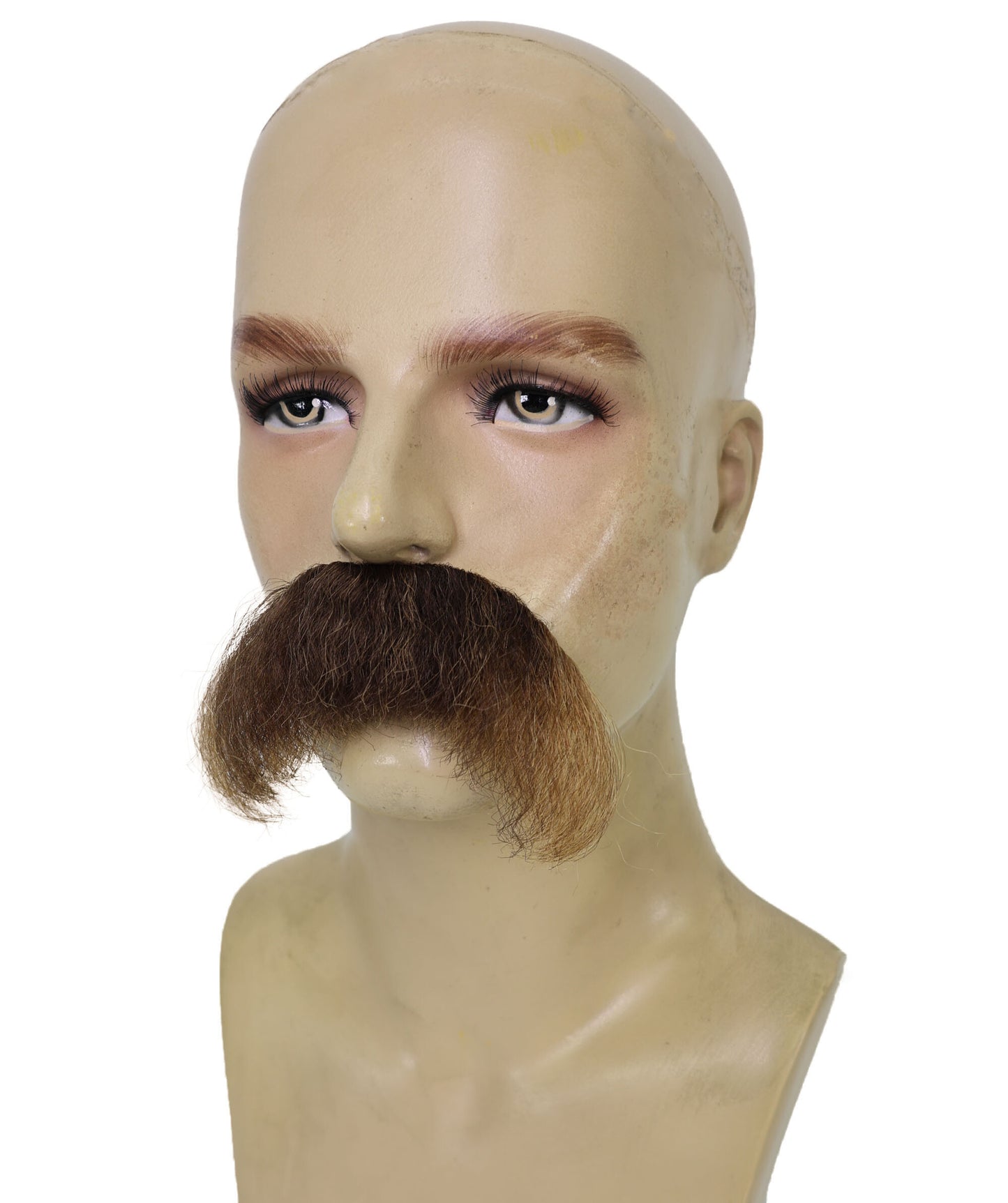 HPO Adult Men’s Walrus Tash Mustache |  Fake Costume Facial Hair | Bushy Vintage Style Mustache for Halloween and Fancy Dress