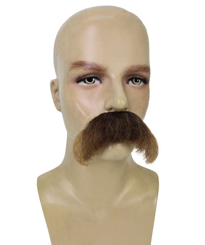 HPO Adult Men’s Walrus Tash Mustache |  Fake Costume Facial Hair | Bushy Vintage Style Mustache for Halloween and Fancy Dress