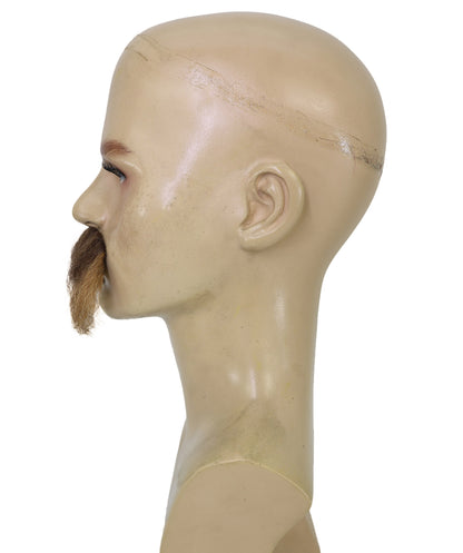 HPO Adult Men’s Walrus Tash Mustache |  Fake Costume Facial Hair | Bushy Vintage Style Mustache for Halloween and Fancy Dress
