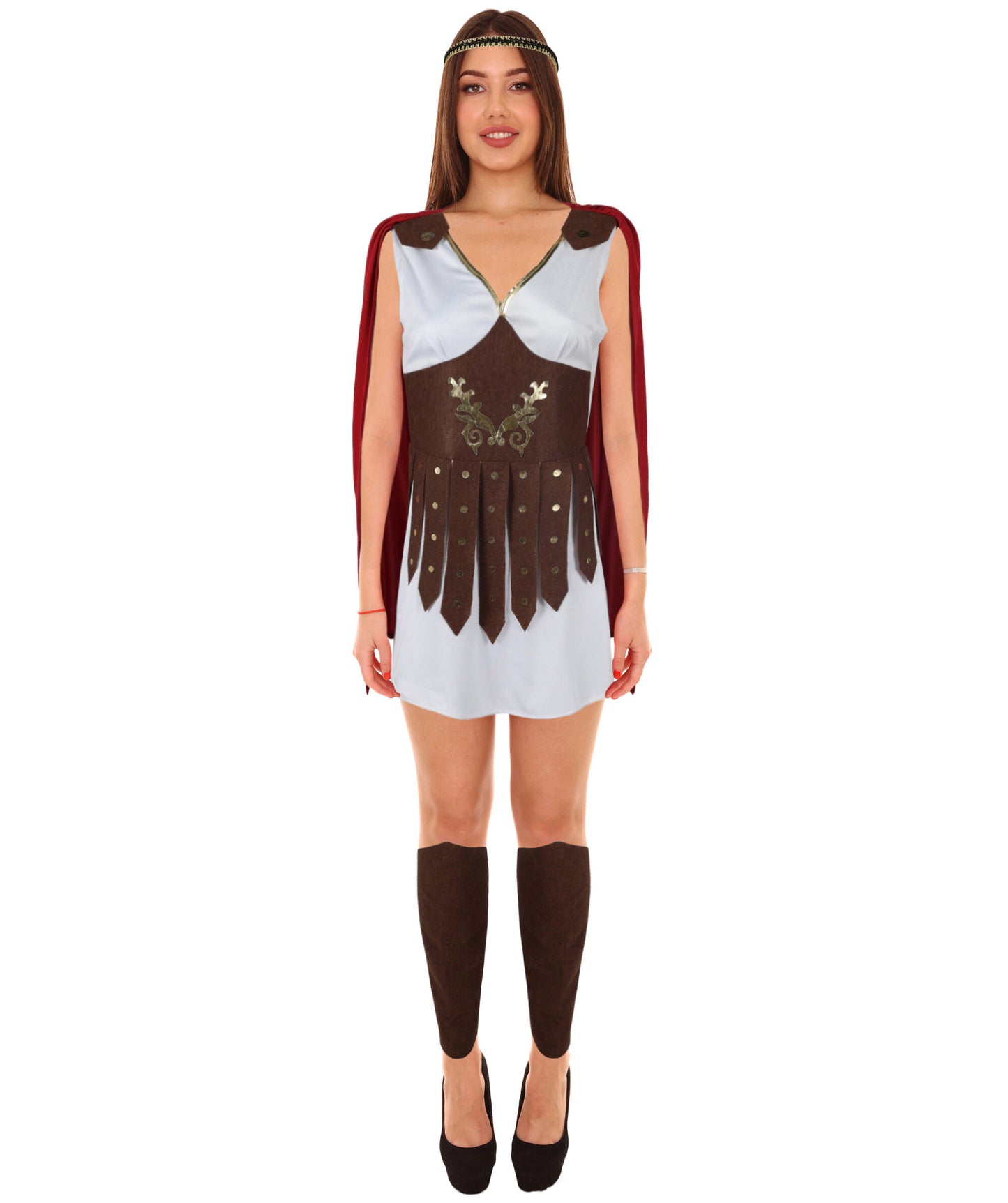 Women's Multiple Historical Roman Soldier Costume | Suitable for Halloween | Synthetic Fabric