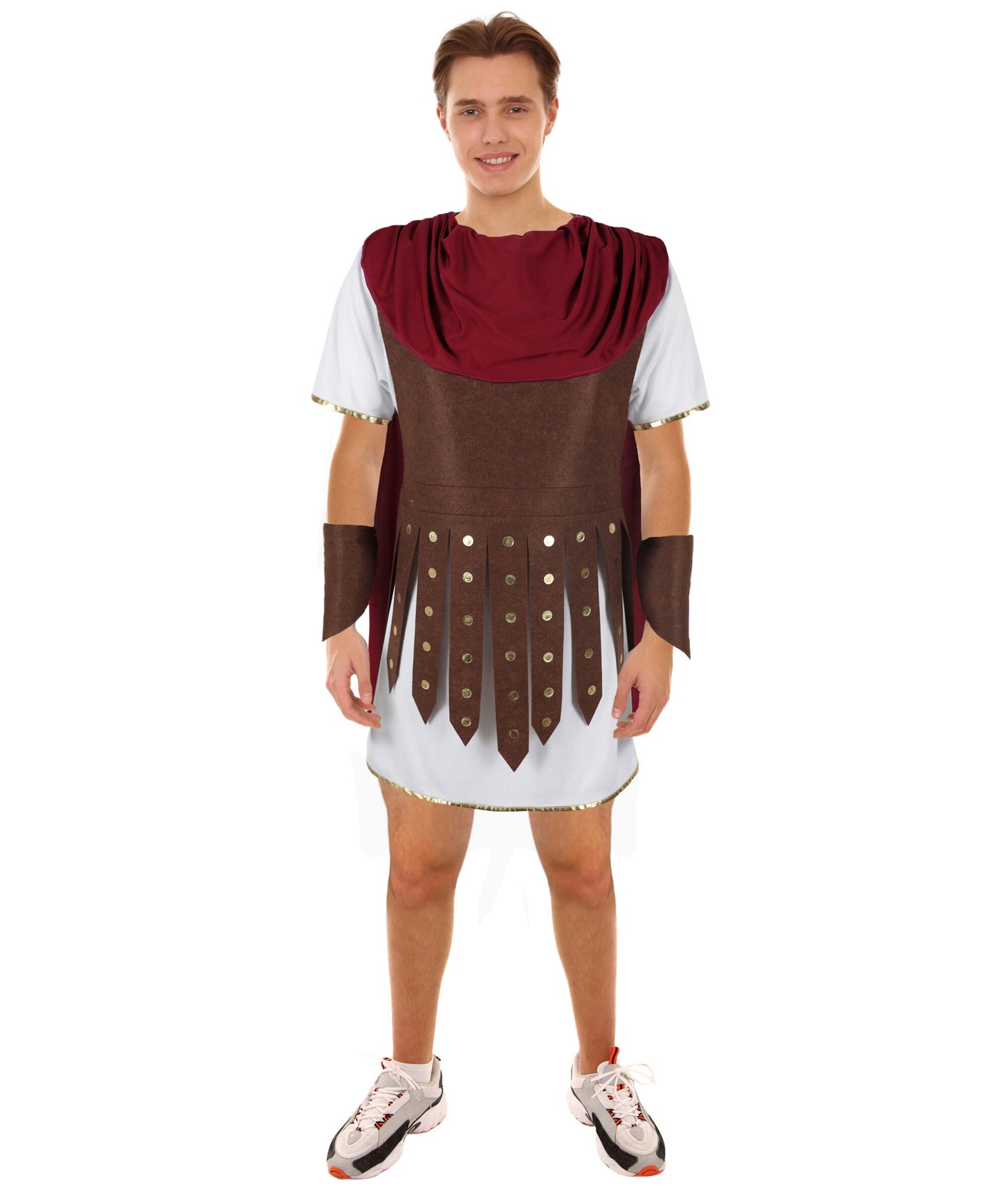 HPO Men's Roman Gladiator Viking Multiple Costume | Suitable for Halloween | Synthetic Fabric