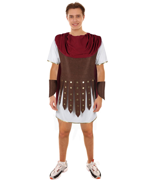 HPO Men's Roman Gladiator Viking Multiple Costume | Suitable for Halloween | Synthetic Fabric